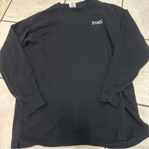PINK Victoria's Secret Black Long Sleeve Tee - Picture 1 of 2